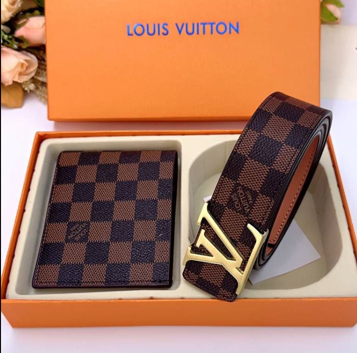 Luxury LV & Burberry Belt + Purse Set – Timeless Drip, Designer Flex - Mldripanddrop