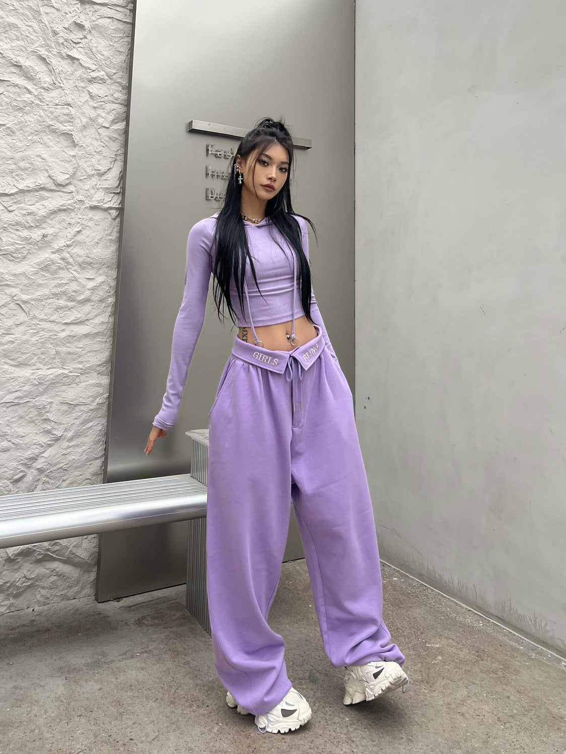 Flip Letter Printed Jogging Pants - Mldripanddrop