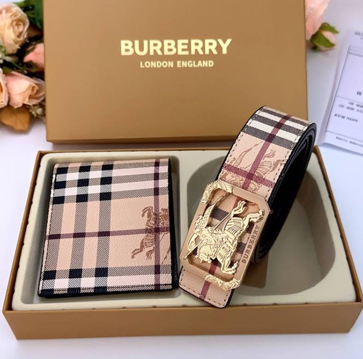 Luxury LV & Burberry Belt + Purse Set – Timeless Drip, Designer Flex - Mldripanddrop