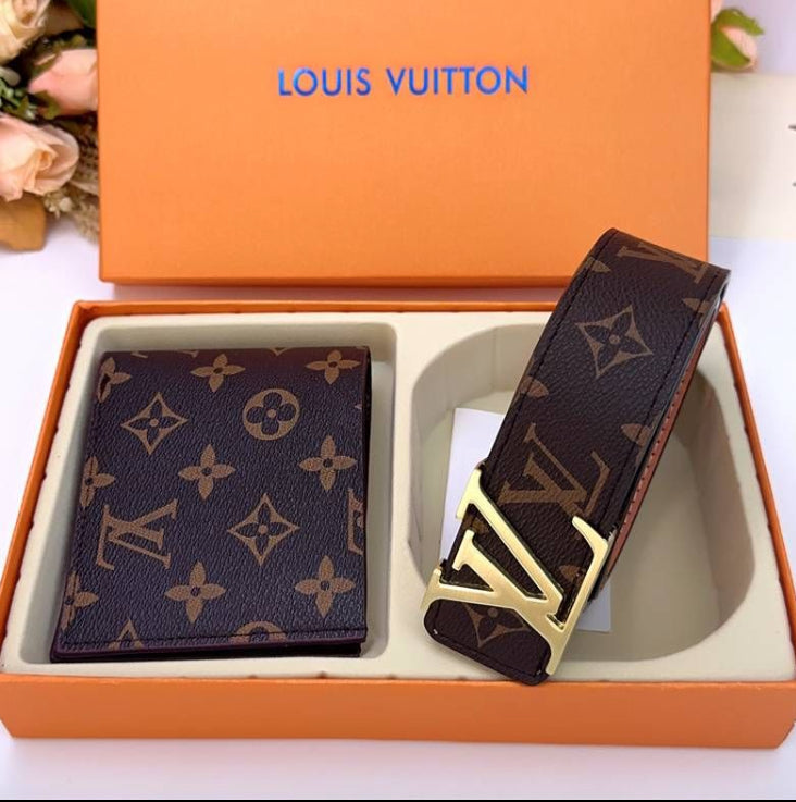 Luxury LV & Burberry Belt + Purse Set – Timeless Drip, Designer Flex - Mldripanddrop