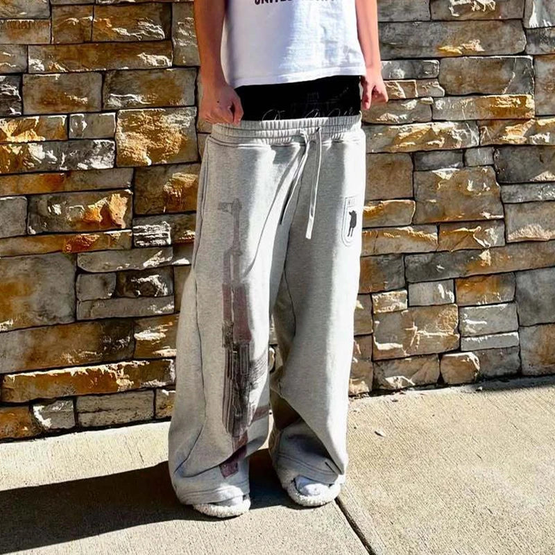 Y2K High-Waist Street Pants – Double Waist, Straight-Leg, Trendy & Casual - Mldripanddrop