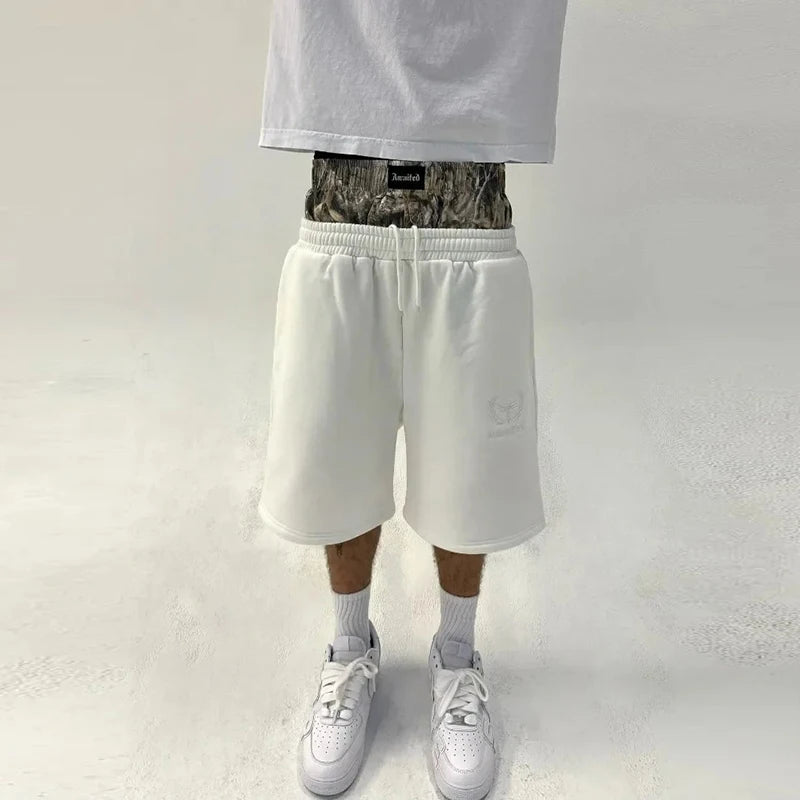 Spring/Summer Double Waist Shorts – Creative Unisex Street Style