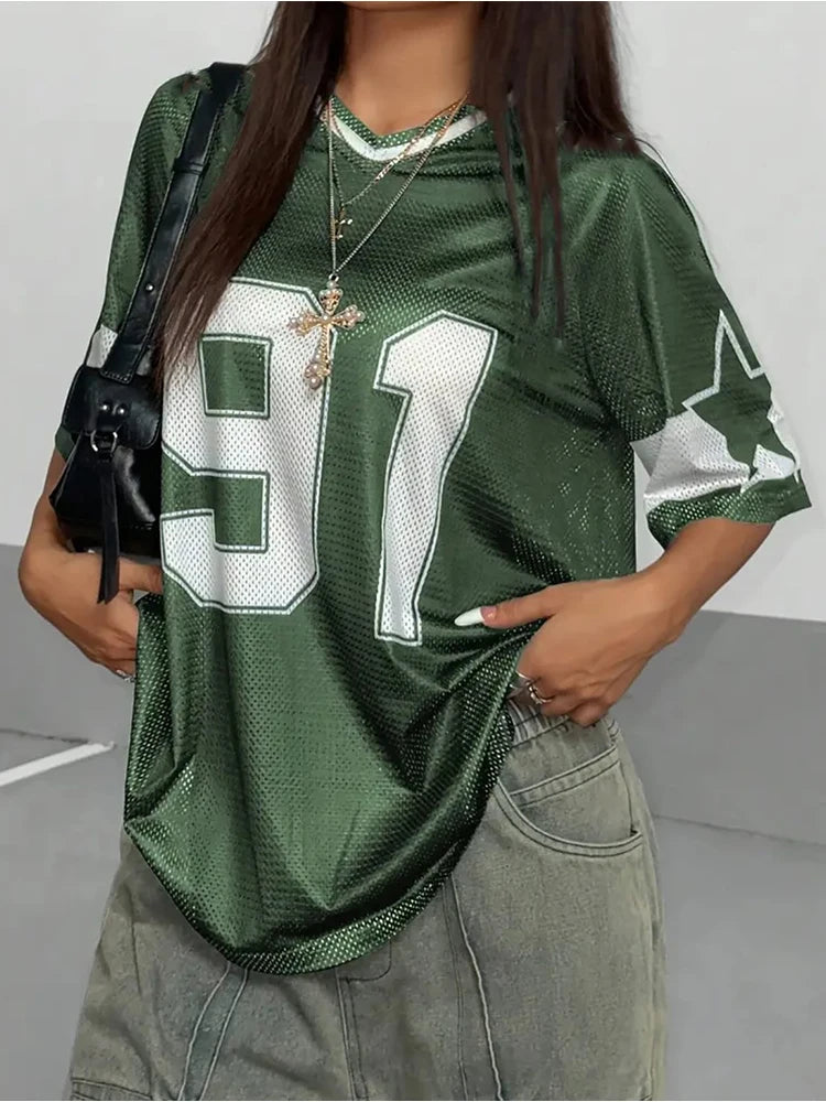 Summer Fashion Nunber 91 V-Neck T-Shirt - Mldripanddrop