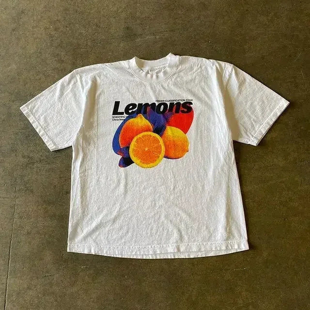 Oversized Letter Printing Loose Short T-shirt - Mldripanddrop