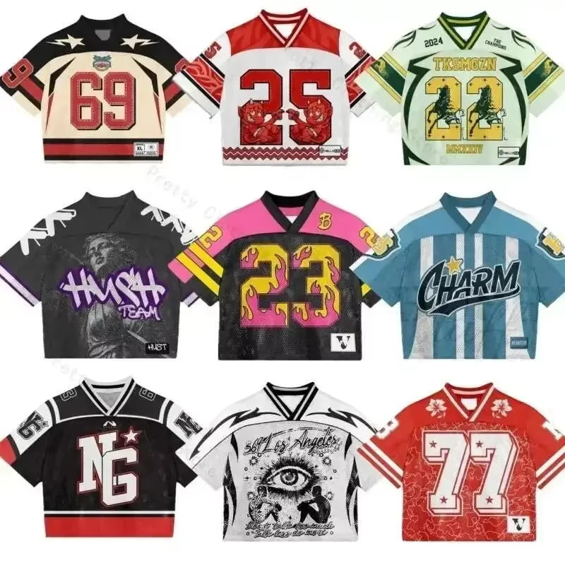 Football T-shirt Short Sleeve Streetwear - Mldripanddrop