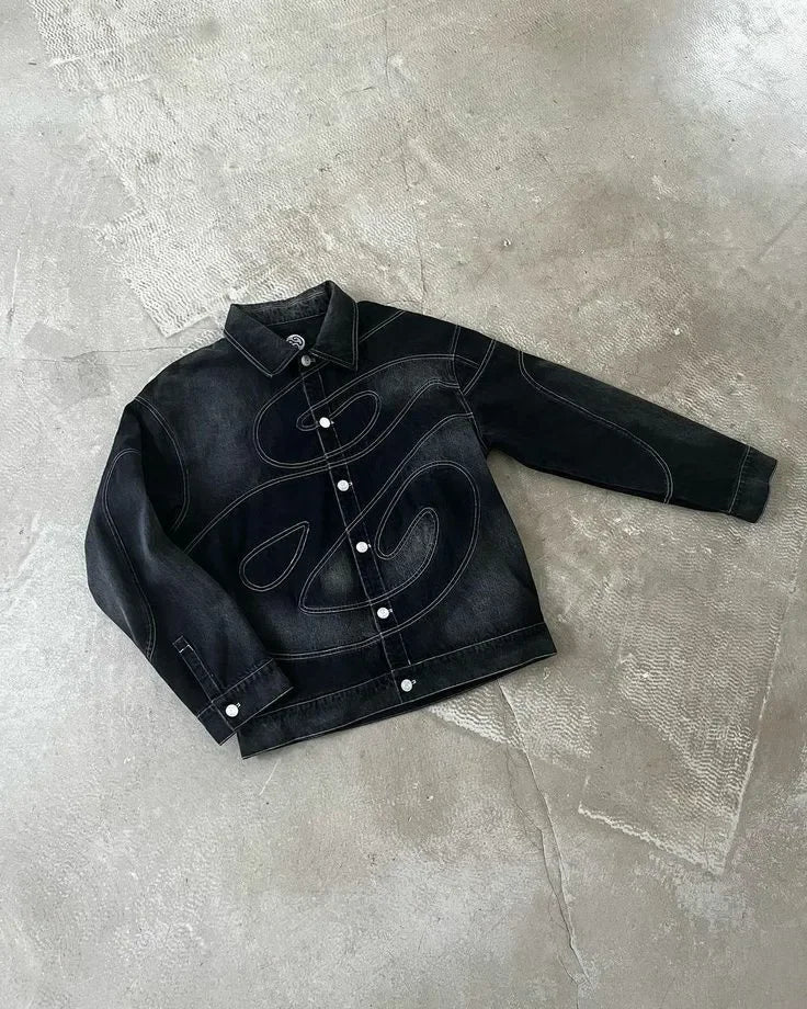 Vintage Jacket Baggy Jeans Two Piece Set Y2K Suit - Mldripanddrop