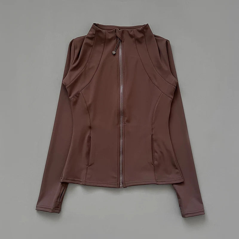 Women Long Sleeve Slim-Fit Zipper - Mldripanddrop