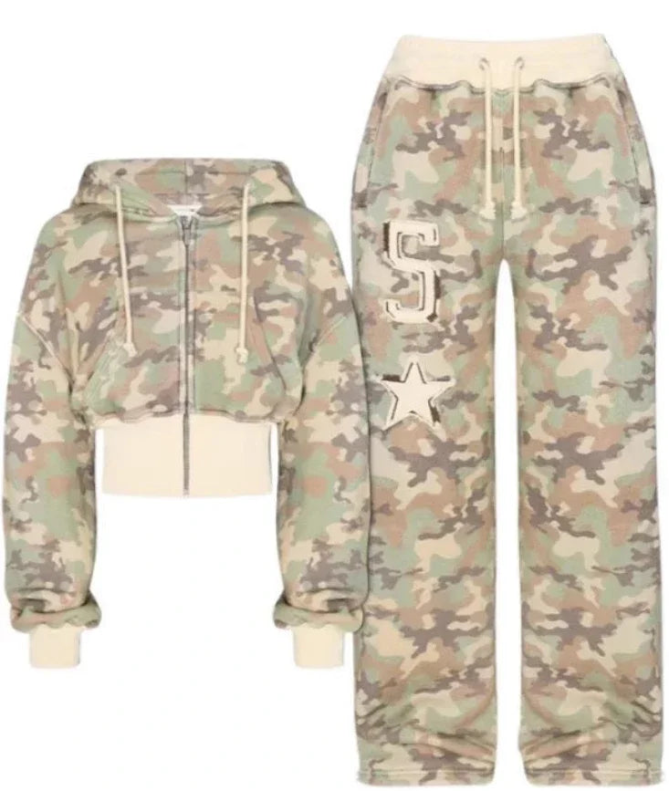Two-piece Set Zipper Hoodie - Mldripanddrop