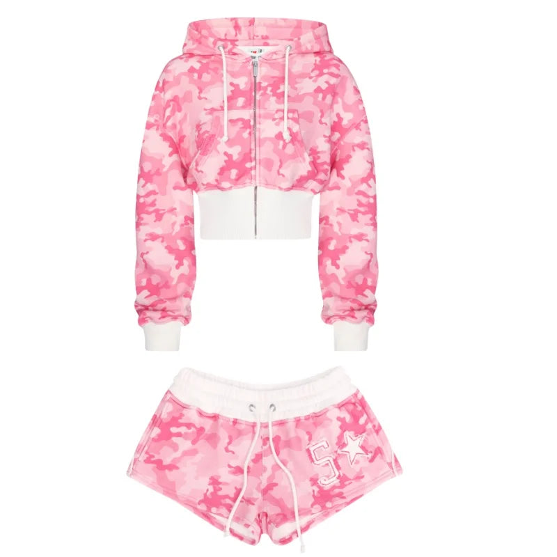 Two-piece Set Zipper Hoodie - Mldripanddrop