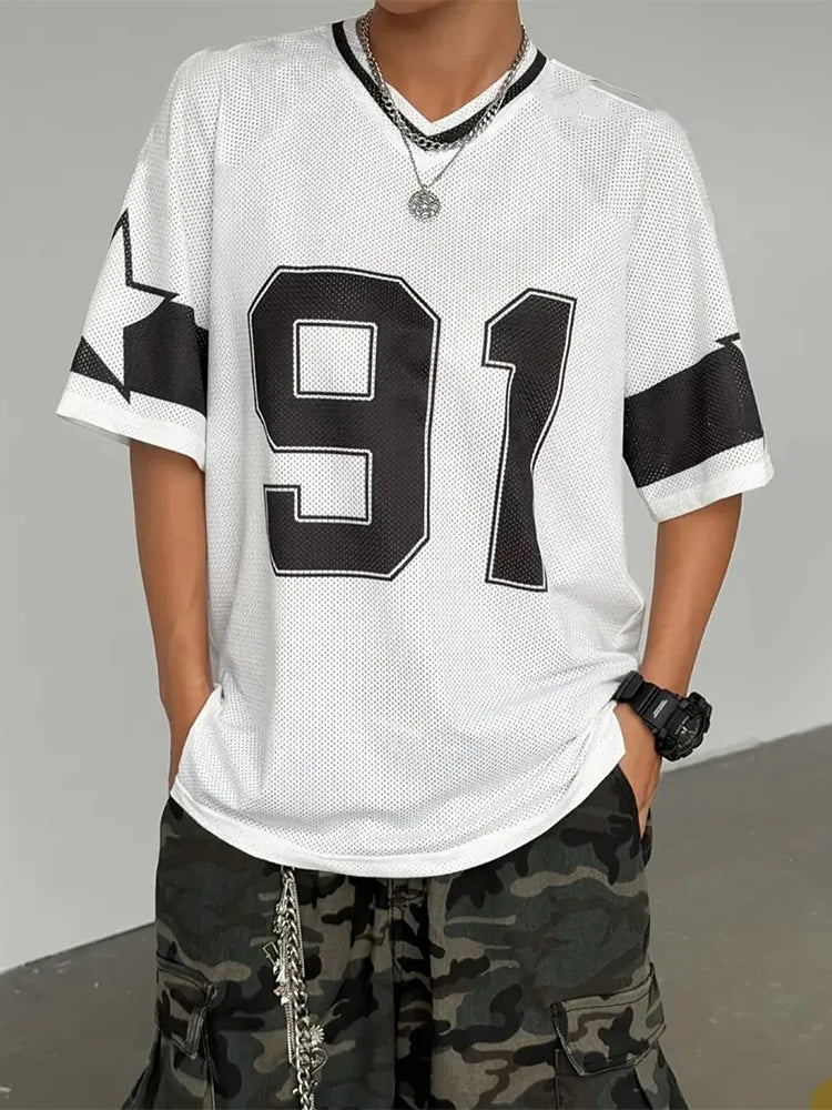 Summer Fashion Nunber 91 V-Neck T-Shirt - Mldripanddrop