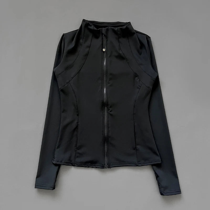 Women Long Sleeve Slim-Fit Zipper - Mldripanddrop