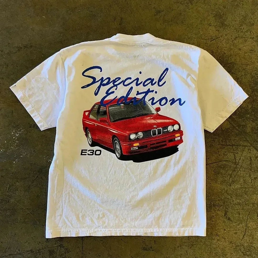 Oversized Letter Printing Loose Short T-shirt - Mldripanddrop