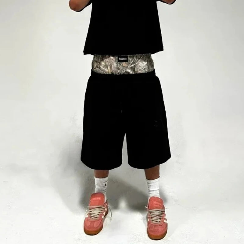 Spring/Summer Double Waist Shorts – Creative Unisex Street Style