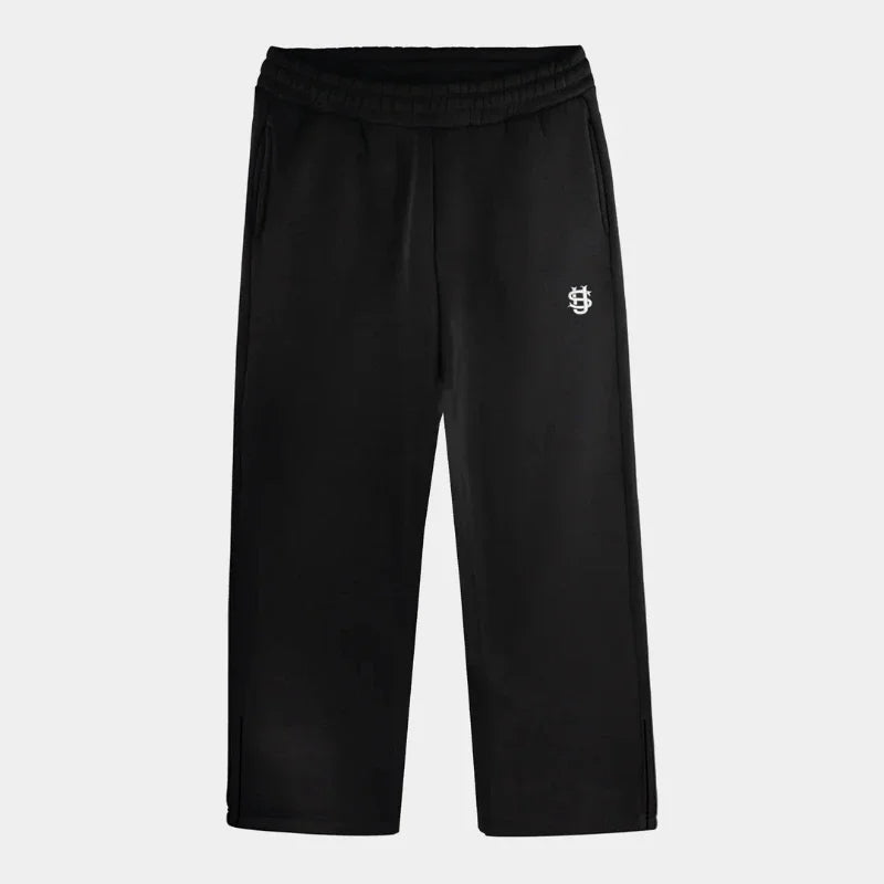 2025 Y2K Embroidered Slim Street Pants – Unisex, Solid Color, Straight-Leg