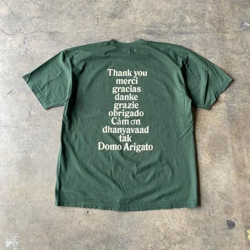 Oversized Letter Printing Loose Short T-shirt - Mldripanddrop