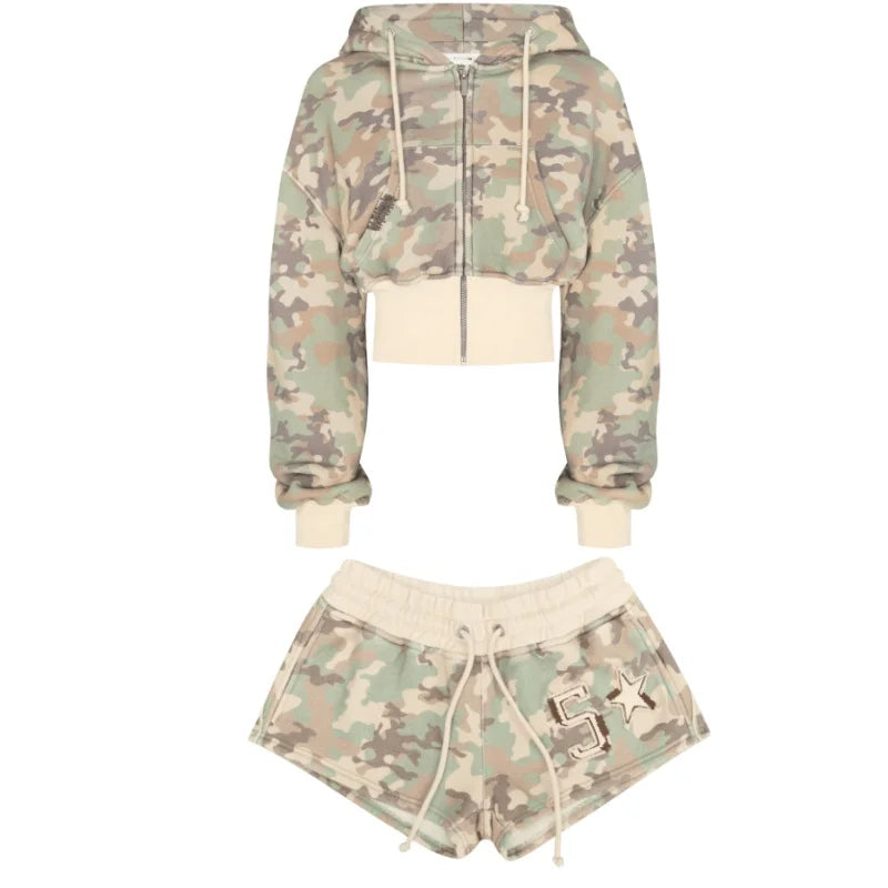Two-piece Set Zipper Hoodie - Mldripanddrop