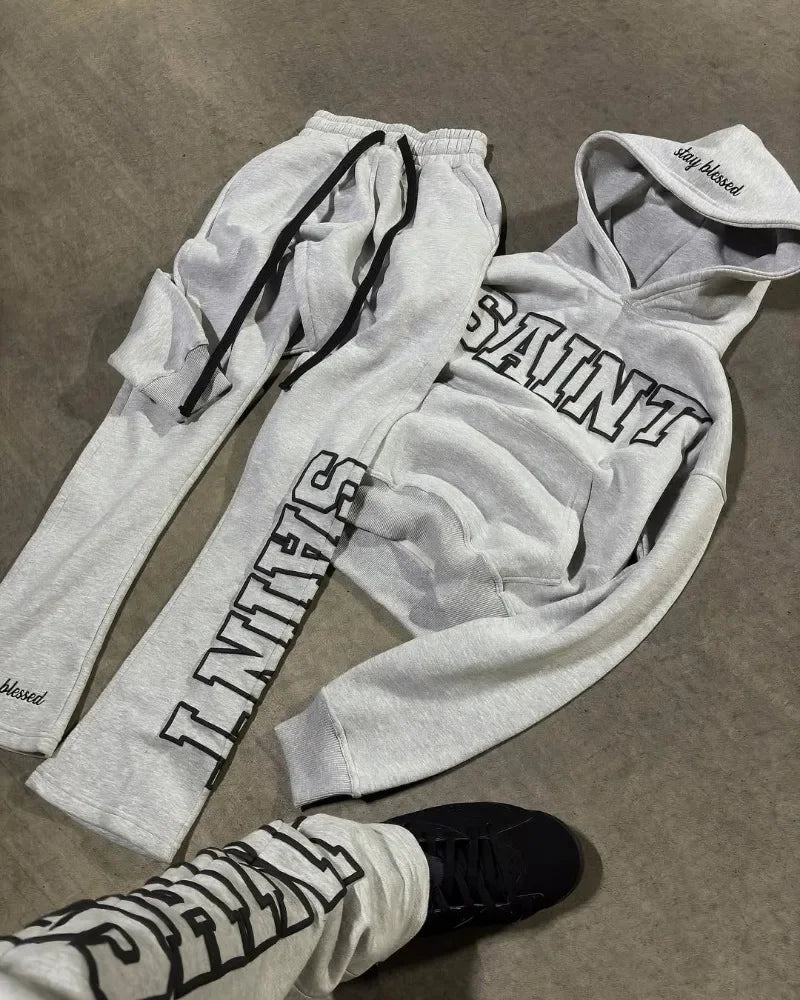 Hip-hop Rock Y2k Oversized Zipper Hoodie Suit - Mldripanddrop