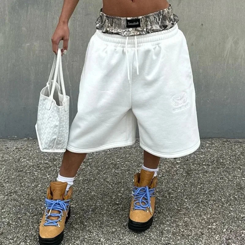 Spring/Summer Double Waist Shorts – Creative Unisex Street Style