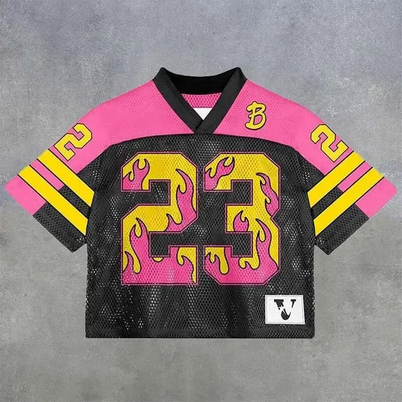 Football T-shirt Short Sleeve Streetwear - Mldripanddrop