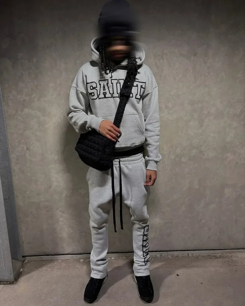 Hip-hop Rock Y2k Oversized Zipper Hoodie Suit - Mldripanddrop