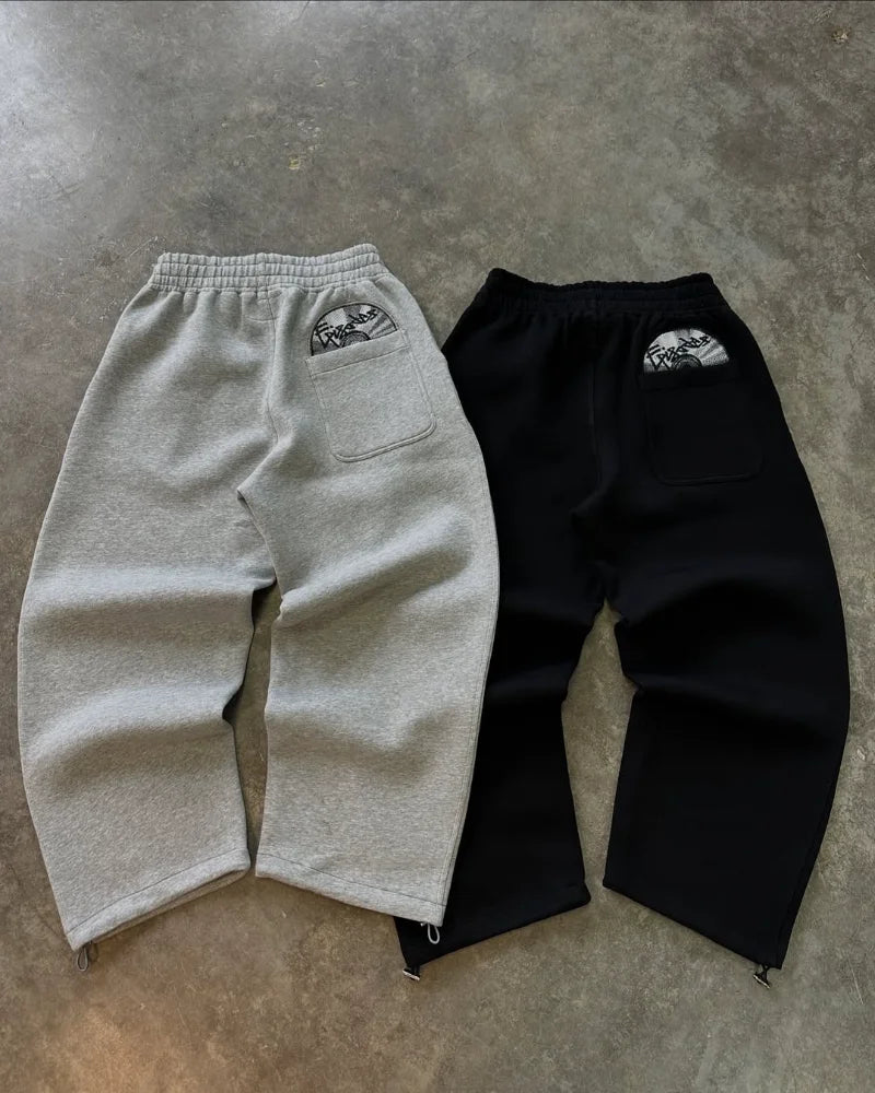 High Street Hip-Hop Tracksuit – Gothic Embroidered Pullover, Loose Harajuku Style