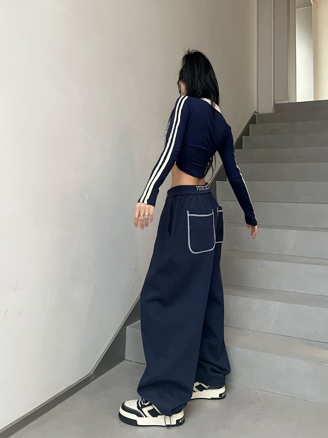 Flip Letter Printed Jogging Pants - Mldripanddrop