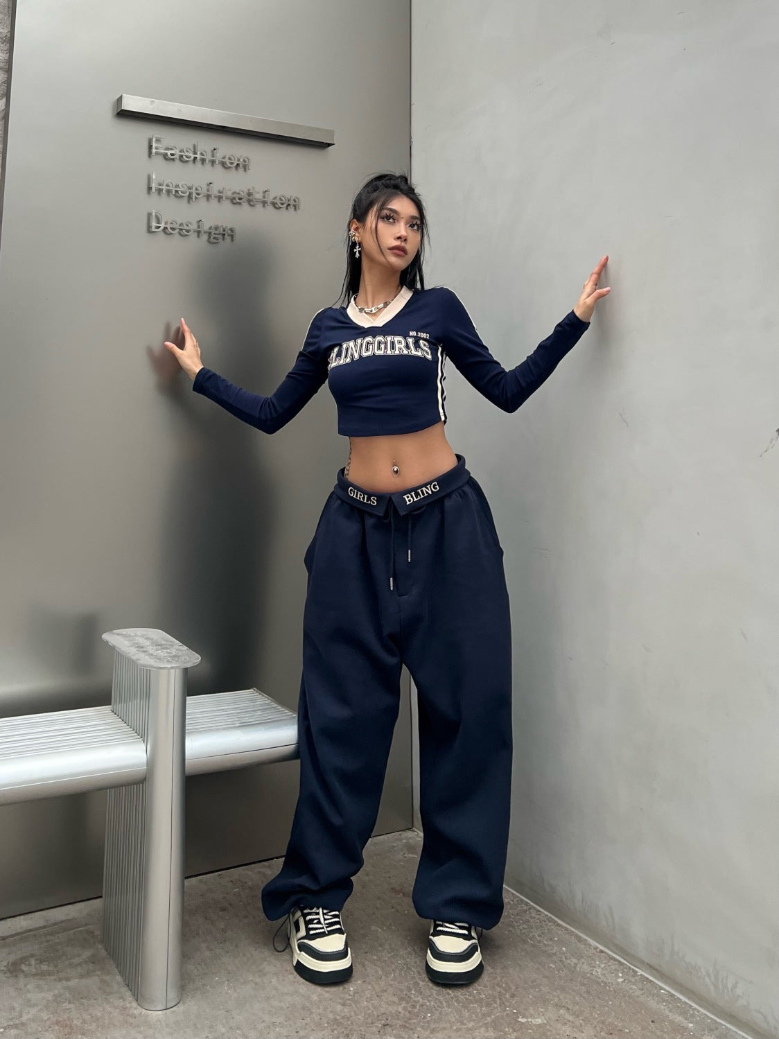 Flip Letter Printed Jogging Pants - Mldripanddrop