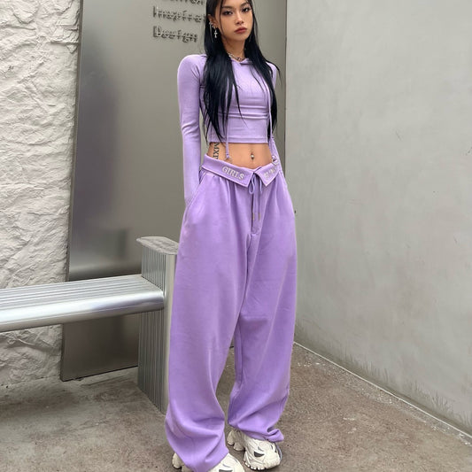 Flip Letter Printed Jogging Pants - Mldripanddrop