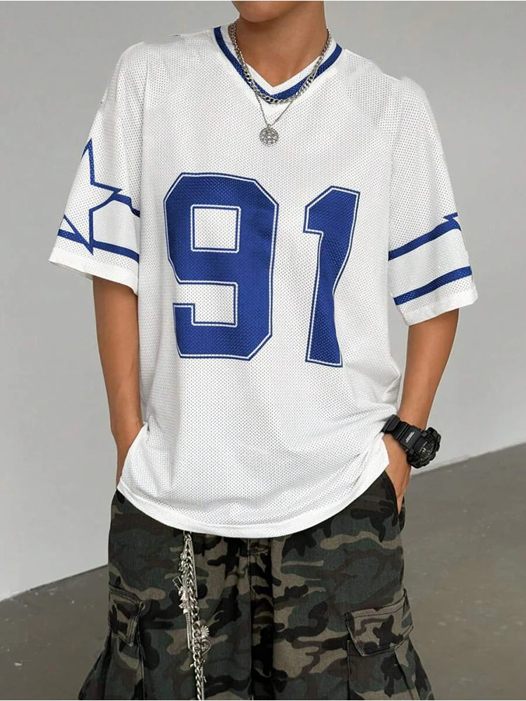 Summer Fashion Nunber 91 V-Neck T-Shirt - Mldripanddrop