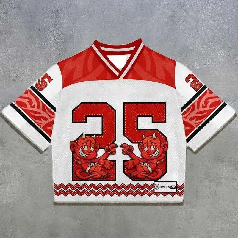 Football T-shirt Short Sleeve Streetwear - Mldripanddrop