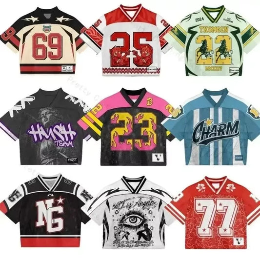 Football T-shirt Short Sleeve Streetwear - Mldripanddrop