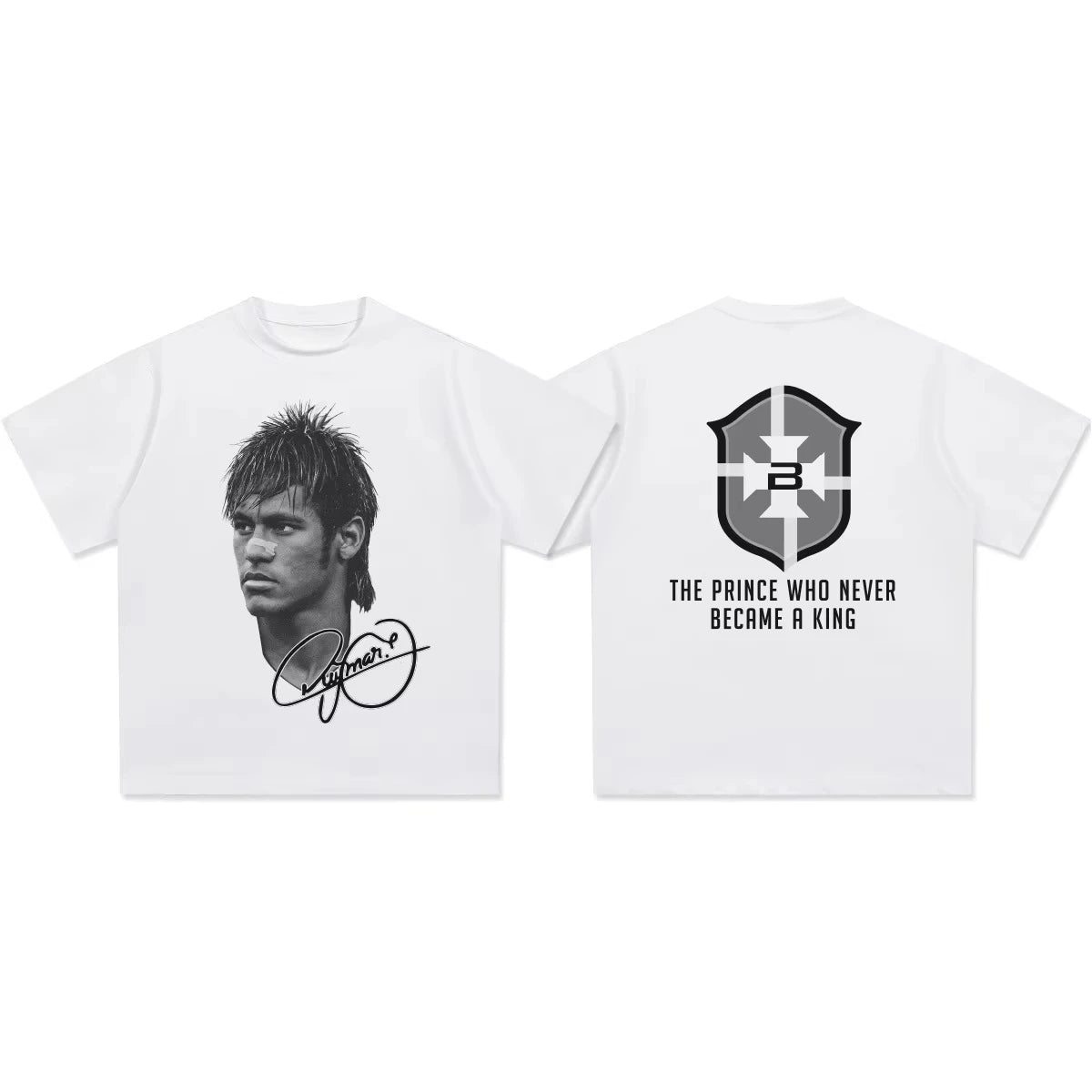 Oversized T-shirt Football Star Printed Cotton Short-sleeved - Mldripanddrop