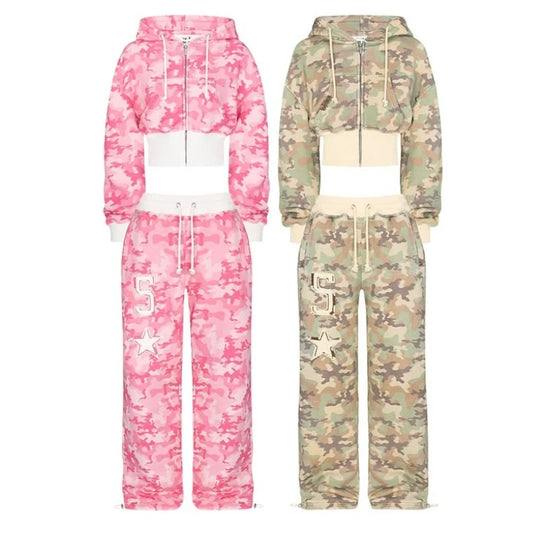Two-piece Set Zipper Hoodie - Mldripanddrop