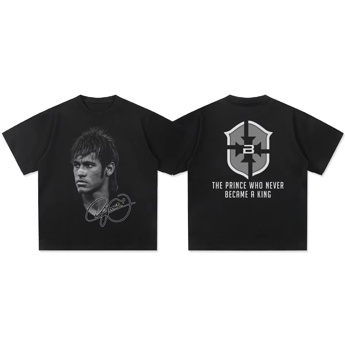 Oversized T-shirt Football Star Printed Cotton Short-sleeved - Mldripanddrop