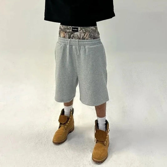 Spring/Summer Double Waist Shorts – Creative Unisex Street Style