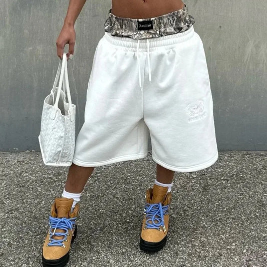 Spring/Summer Double Waist Shorts – Creative Unisex Street Style