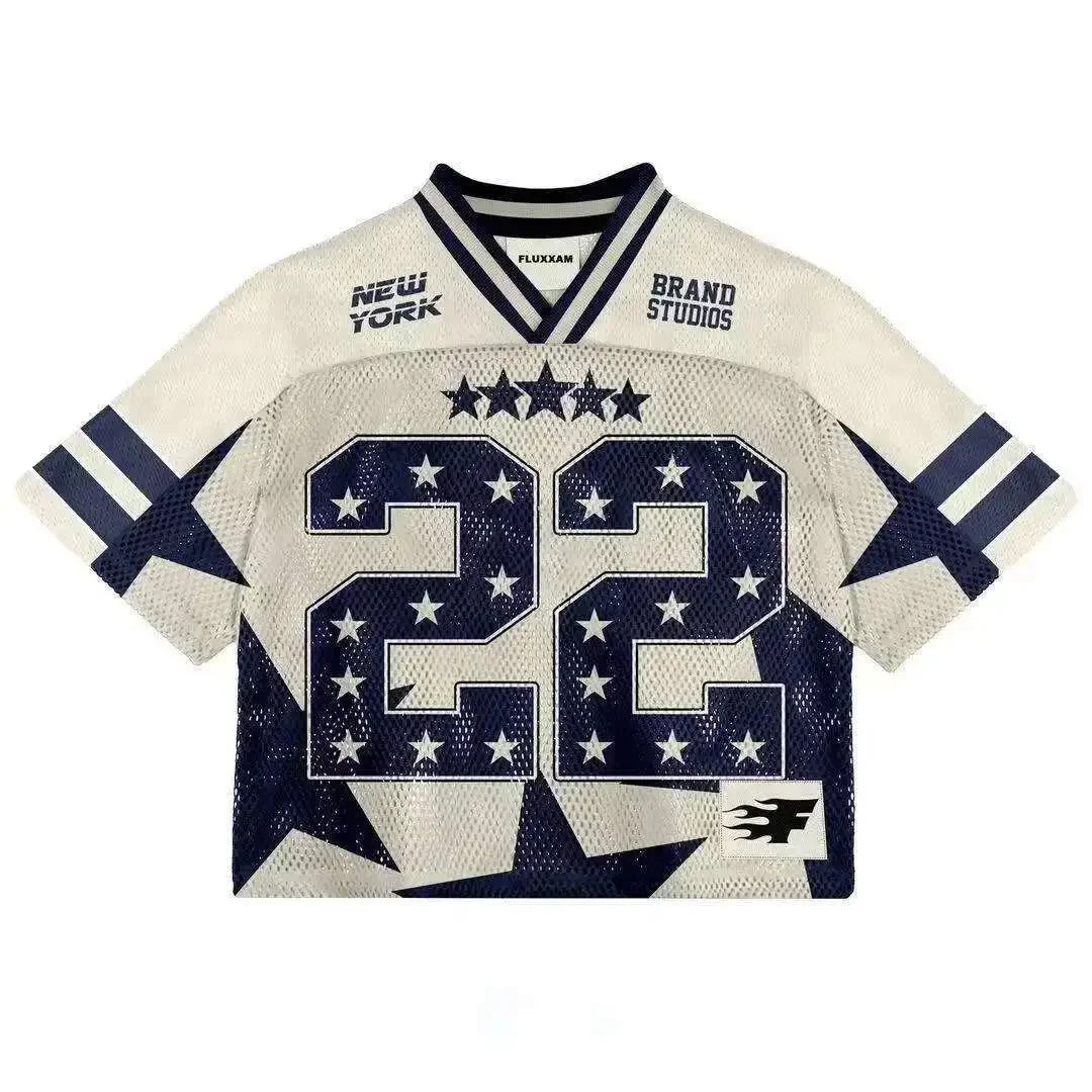 Football T-shirt Short Sleeve Streetwear - Mldripanddrop