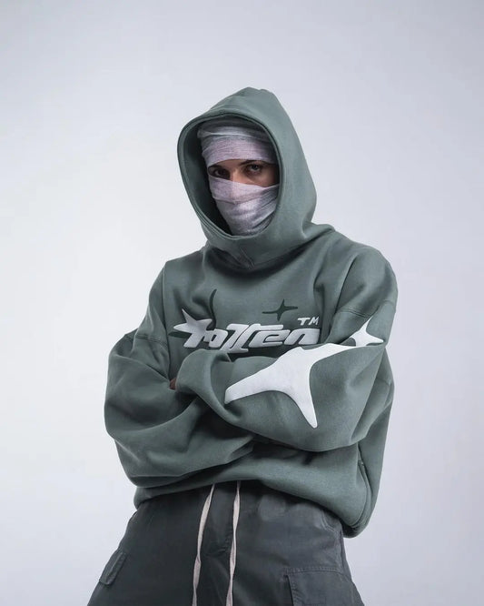 Retro Gothic Men Hoodie Loose and Casual Sweatshirt - Mldripanddrop